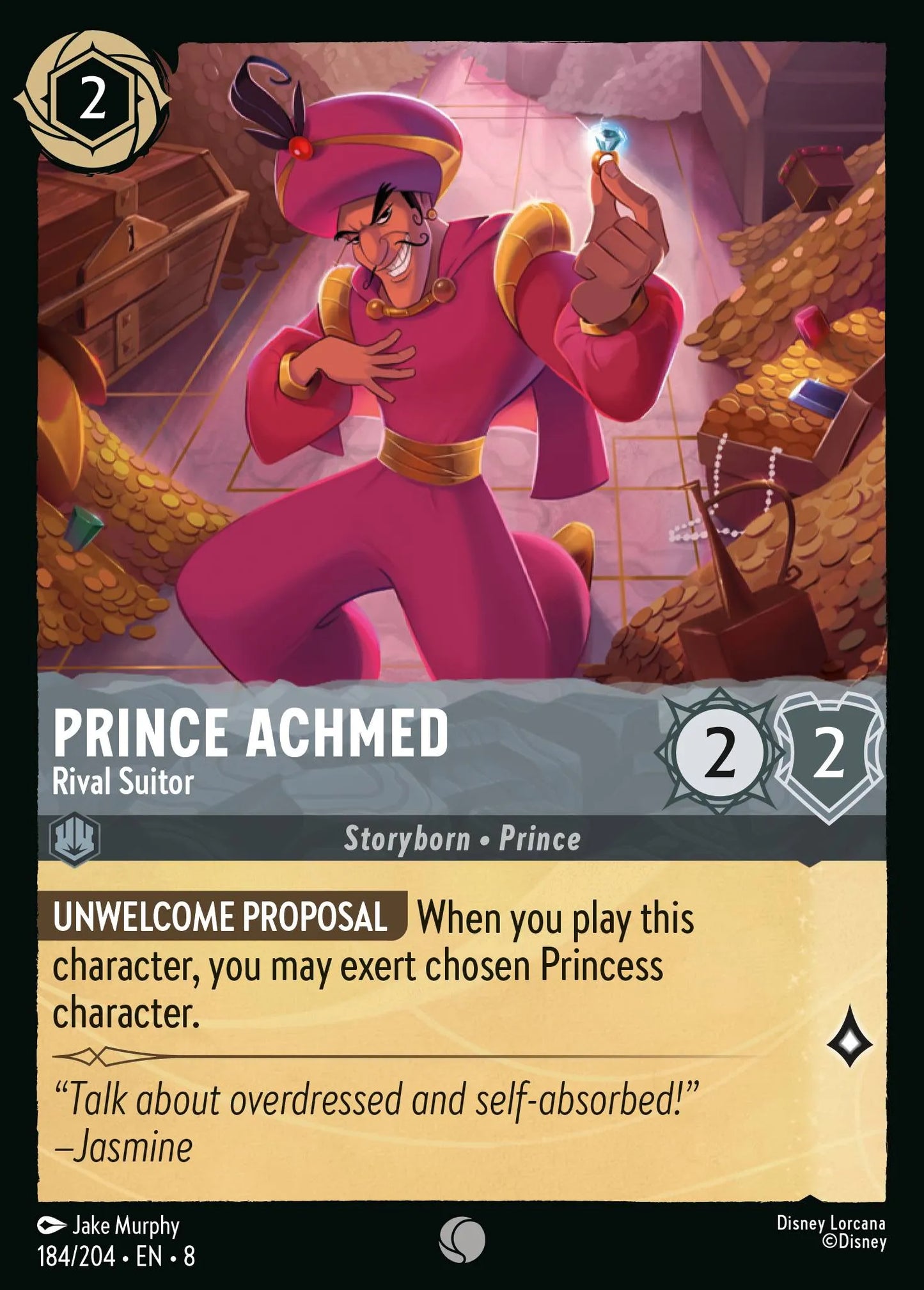 Prince Achmed - Rival Suitor | Reign of Jafar #184 (Near Mint) | Disney Lorcana Single Australia (Near Mint)