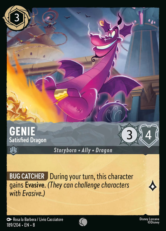 Genie - Satisfied Dragon | Reign of Jafar #189 (Near Mint) | Disney Lorcana Single Australia (Near Mint)