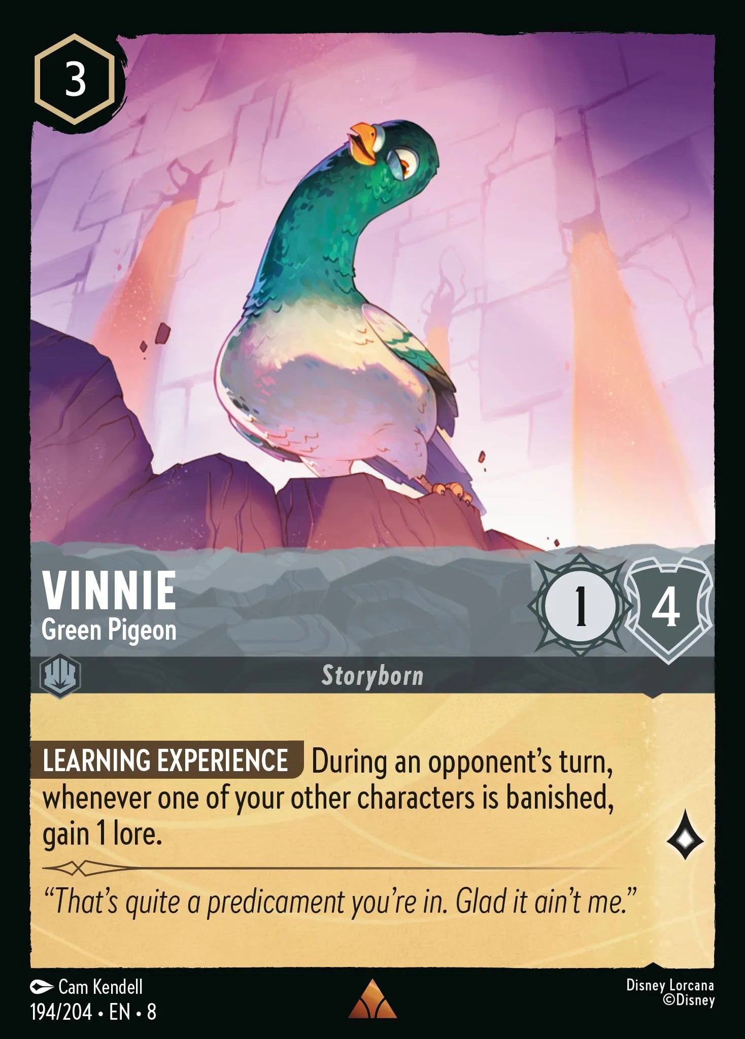 Vinnie - Green Pigeon | Reign of Jafar #194 (Near Mint) | Disney Lorcana Single Australia (Near Mint)