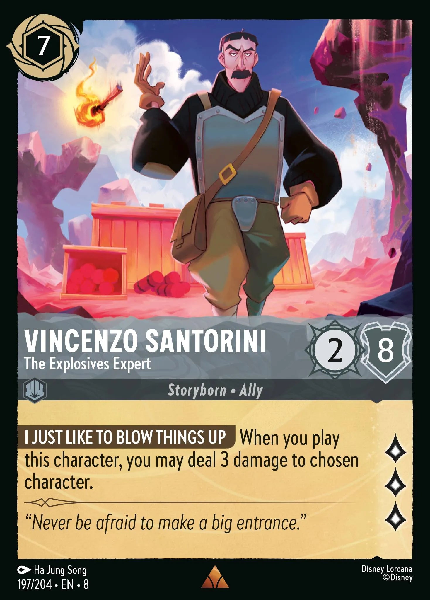 Vincenzo Santorini - The Explosives Expert | Reign of Jafar #197 (Near Mint) | Disney Lorcana Single Australia (Near Mint)