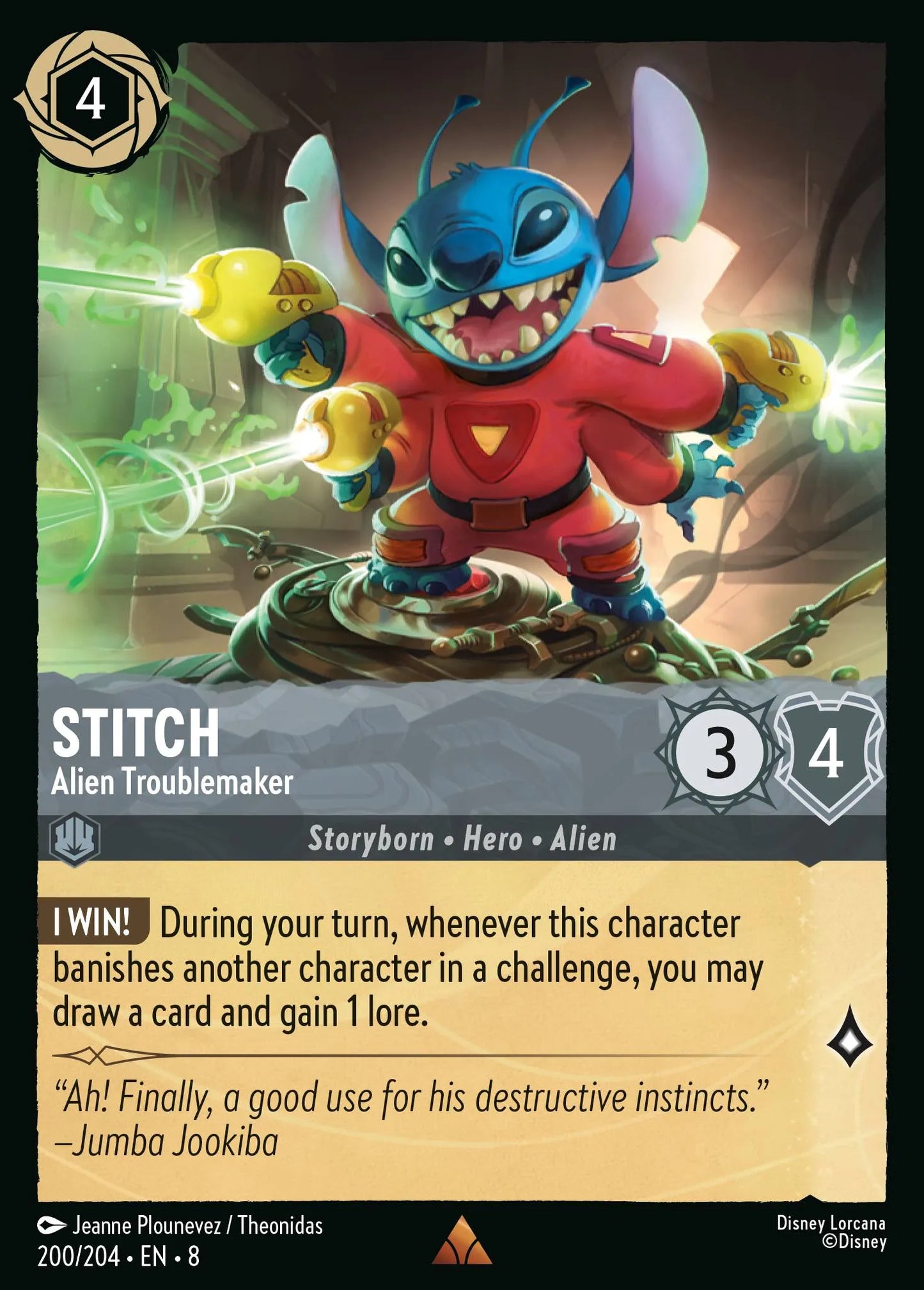 Stitch - Alien Troublemaker | Reign of Jafar #200 (Near Mint) | Disney Lorcana Single Australia (Near Mint)