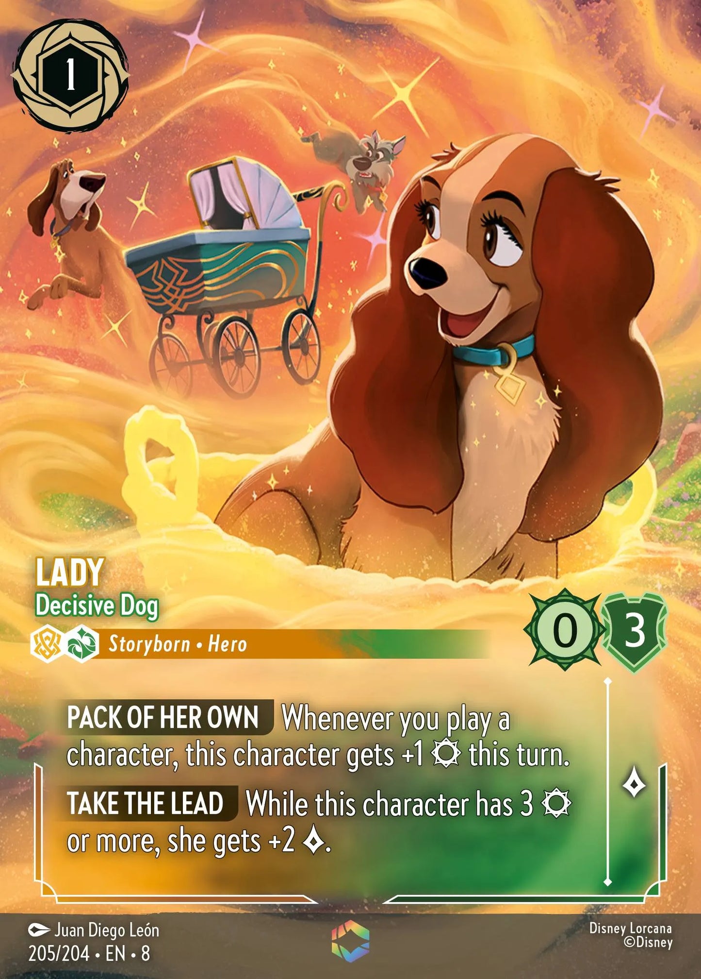 Lady - Decisive Dog | Reign of Jafar #205 (Near Mint) | Disney Lorcana Single Australia (Near Mint)