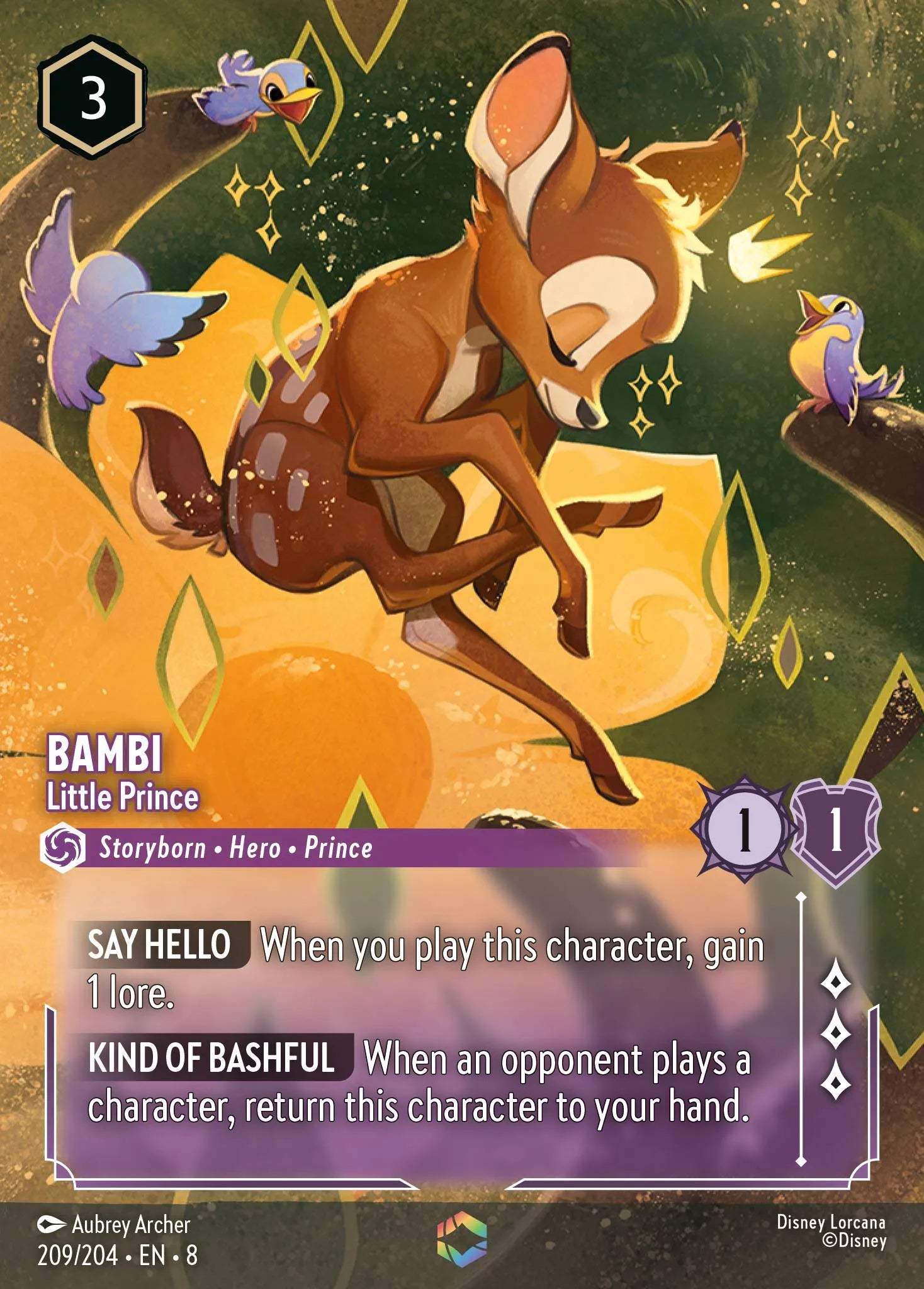Bambi - Little Prince | Reign of Jafar #209 (Near Mint) | Disney Lorcana Single Australia (Near Mint)