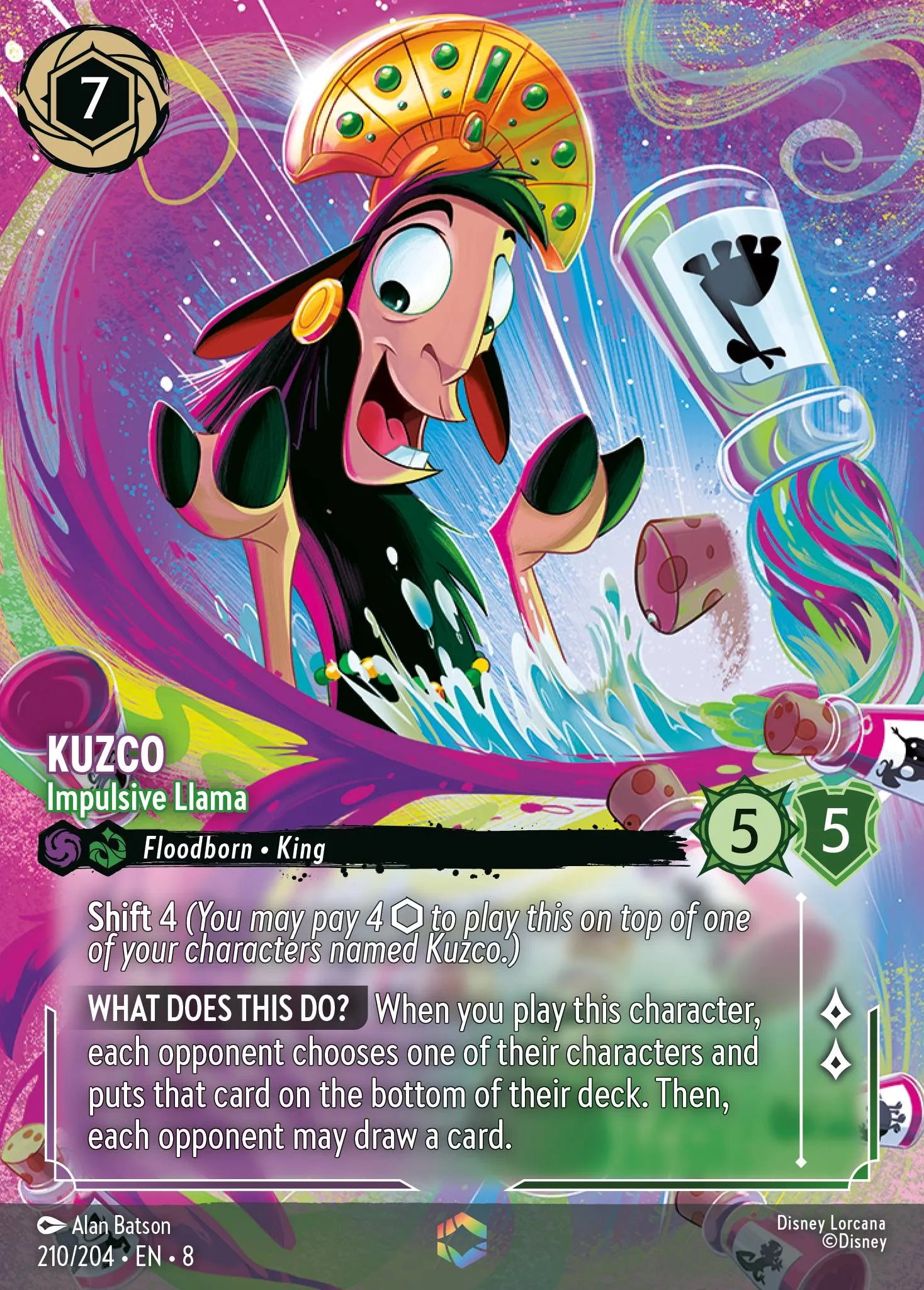 Kuzco - Impulsive Llama | Reign of Jafar #210 (Near Mint) | Disney Lorcana Single Australia (Near Mint)