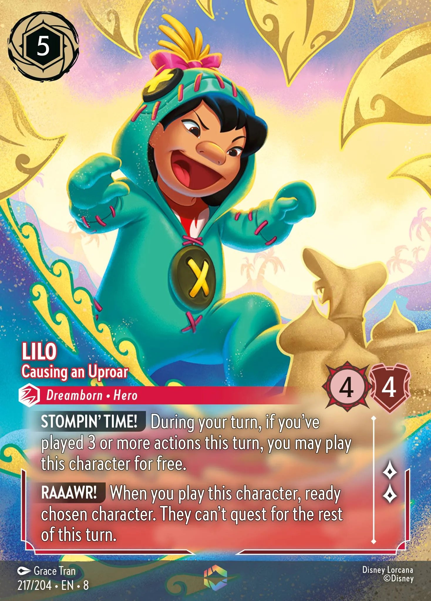 Lilo - Causing an Uproar | Reign of Jafar #217 (Near Mint) | Disney Lorcana Single Australia (Near Mint)