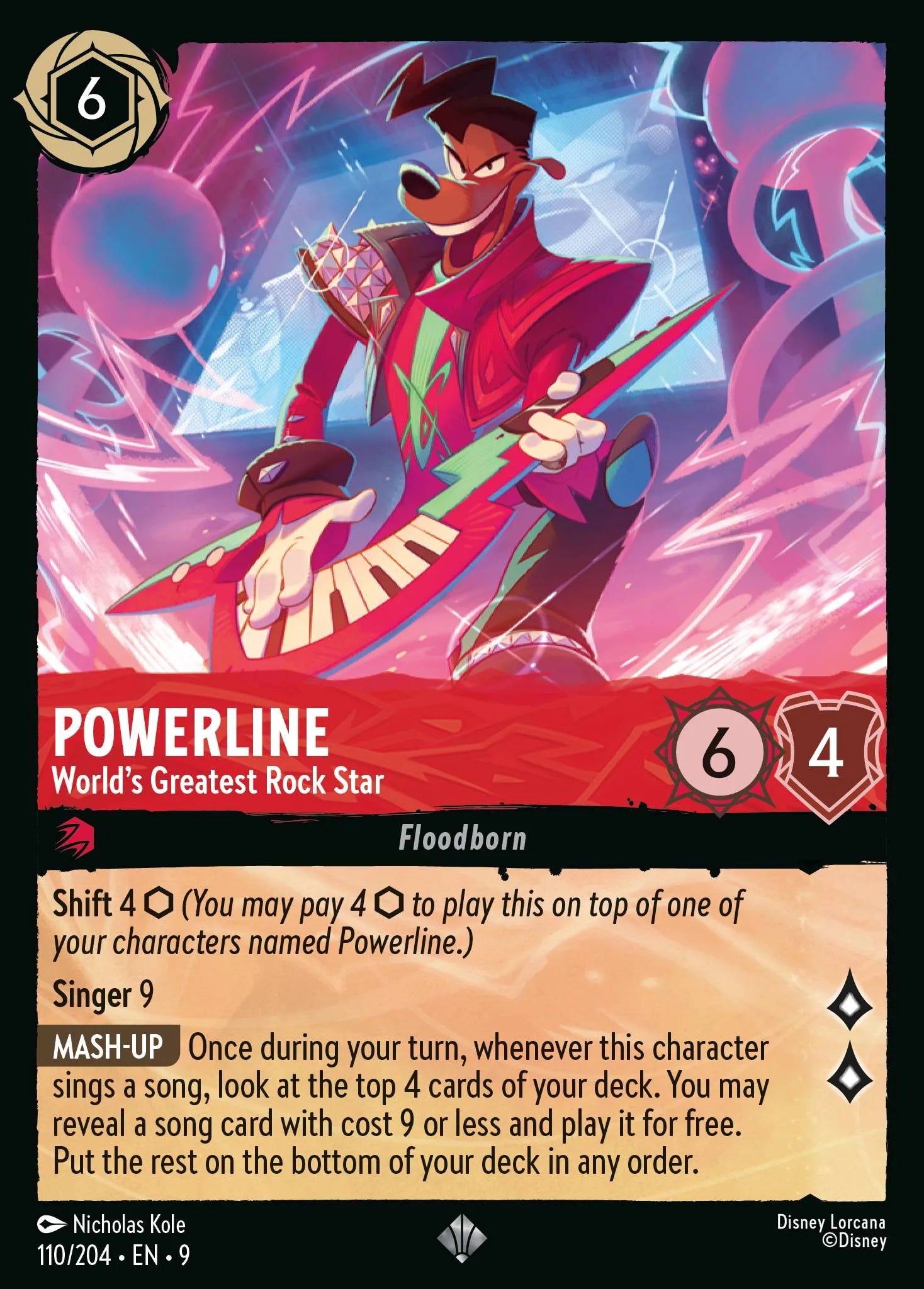 Powerline - World's Greatest Rock Star | Fabled #110 (Near Mint) | Disney Lorcana Single Australia (Near Mint)