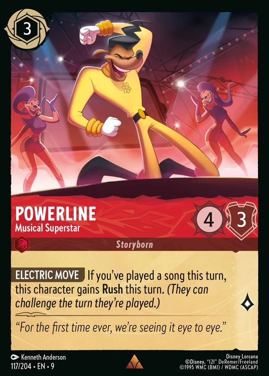 Powerline - Musical Superstar | Fabled #117 (Near Mint Foil) | Disney Lorcana Single Australia (Near Mint)