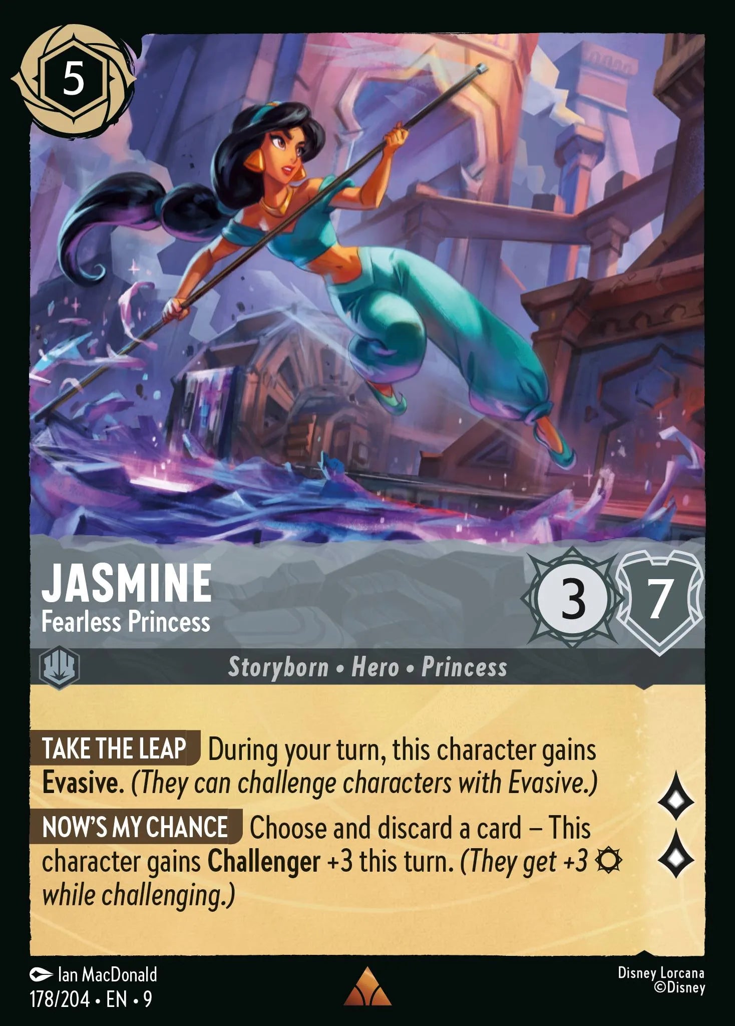 Jasmine - Fearless Princess | Fabled #178 (Near Mint Foil) | Disney Lorcana Single Australia (Near Mint)