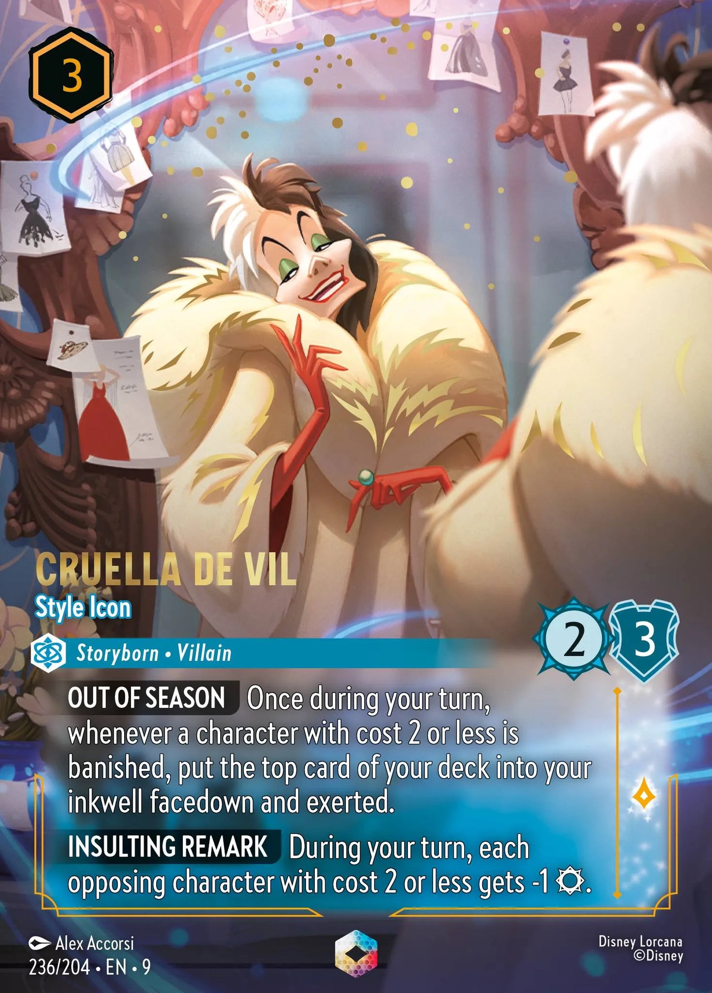 Cruella De Vil - Style Icon | Fabled #236 (Near Mint) | Disney Lorcana Single Australia (Near Mint)