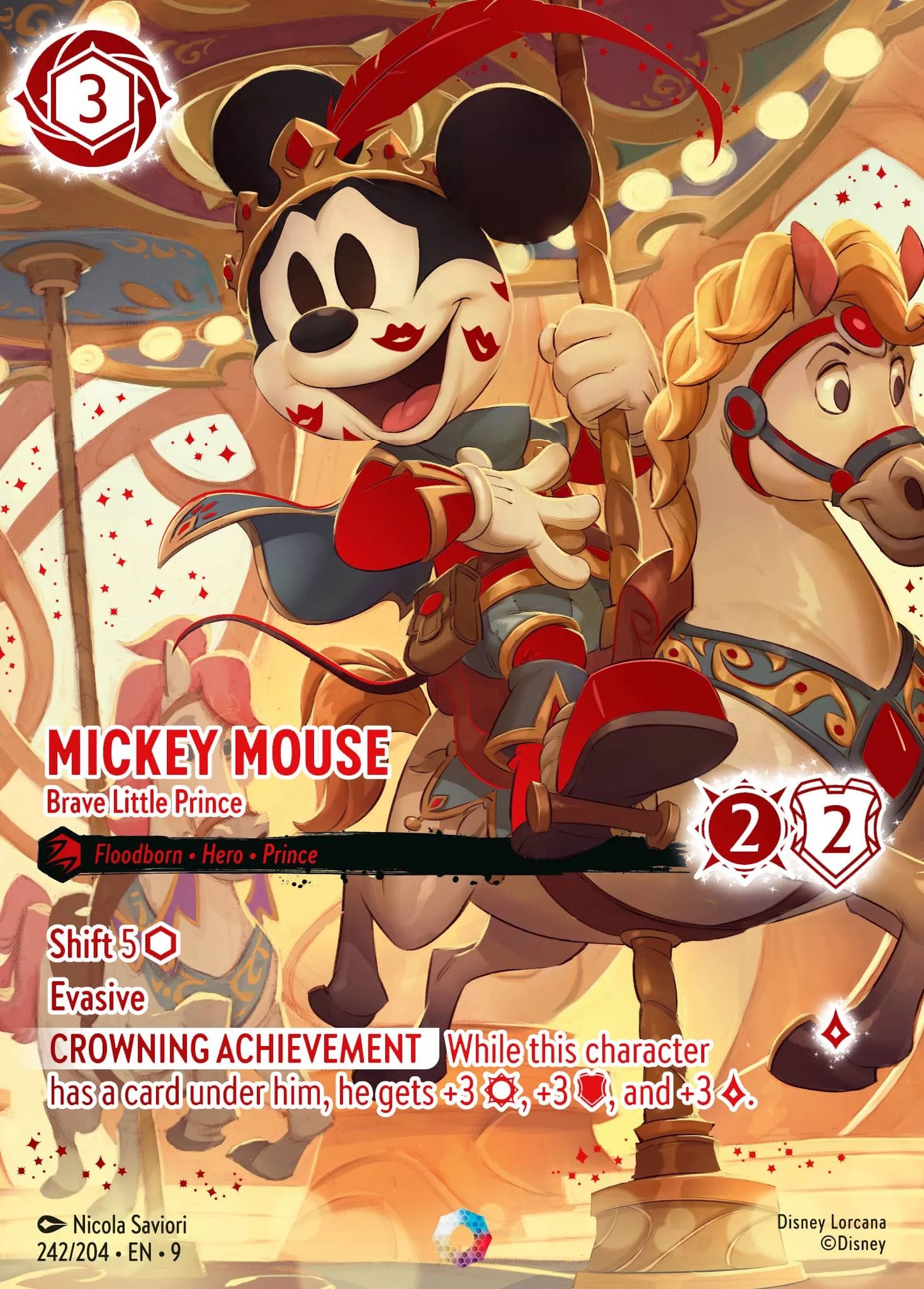 Mickey Mouse - Brave Little Prince | Fabled #242 (Near Mint) | Disney Lorcana Single Australia (Near Mint)