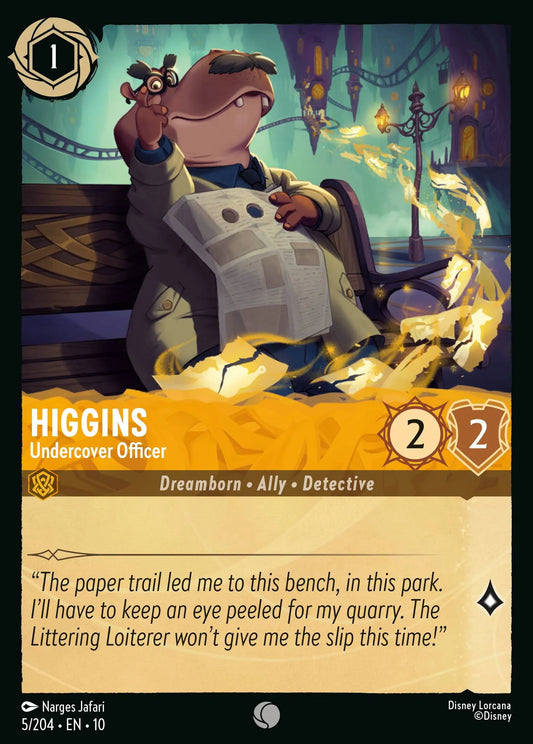 Higgins - Undercover Officer | Whispers in the Well #5 (Near Mint) | Disney Lorcana Single Australia (Near Mint)