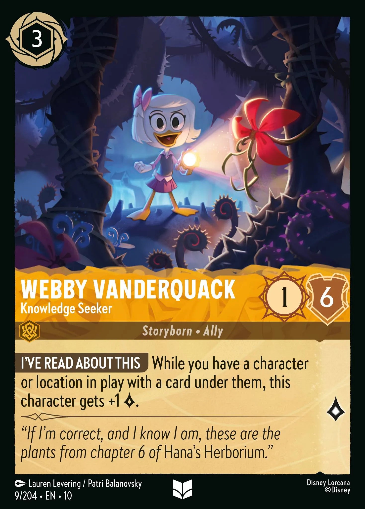 Webby Vanderquack - Knowledge Seeker | Whispers in the Well #9 (Near Mint) | Disney Lorcana Single Australia (Near Mint)