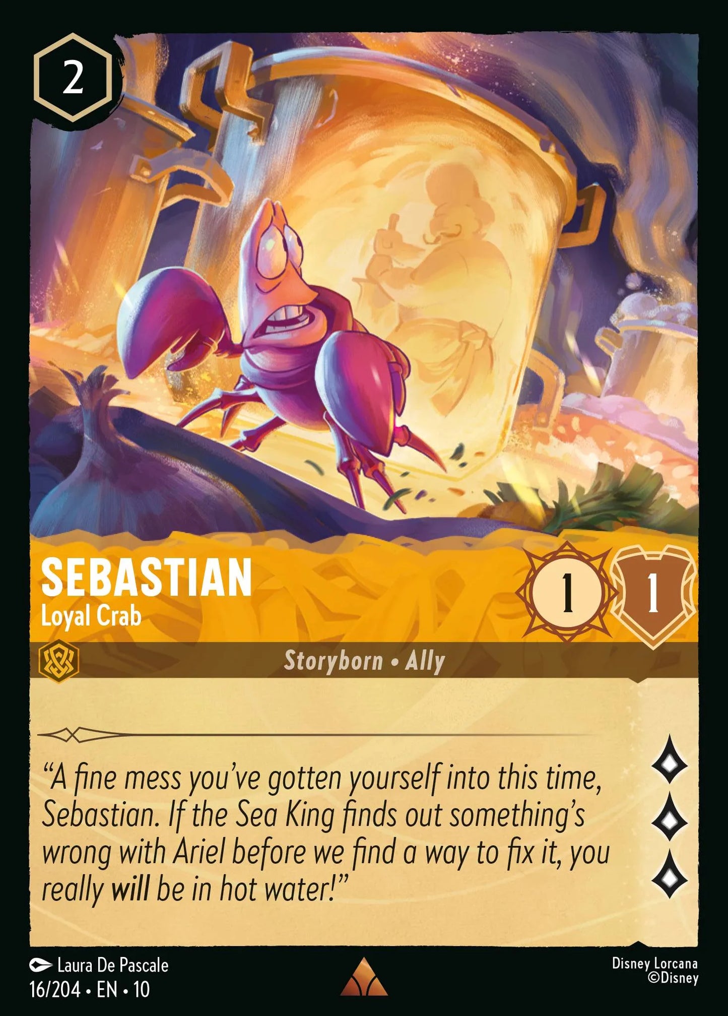Sebastian - Loyal Crab | Whispers in the Well #16 (Near Mint Foil) | Disney Lorcana Single Australia (Near Mint)