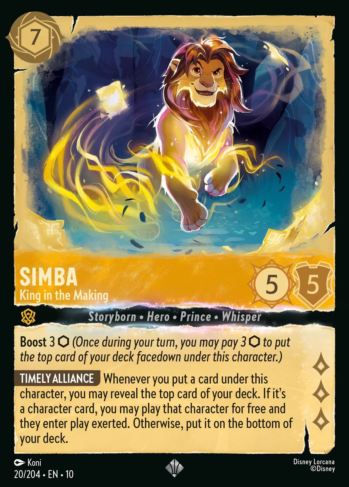 Simba - King in the Making | Whispers in the Well #20 (Near Mint Foil) | Disney Lorcana Single Australia (Near Mint)