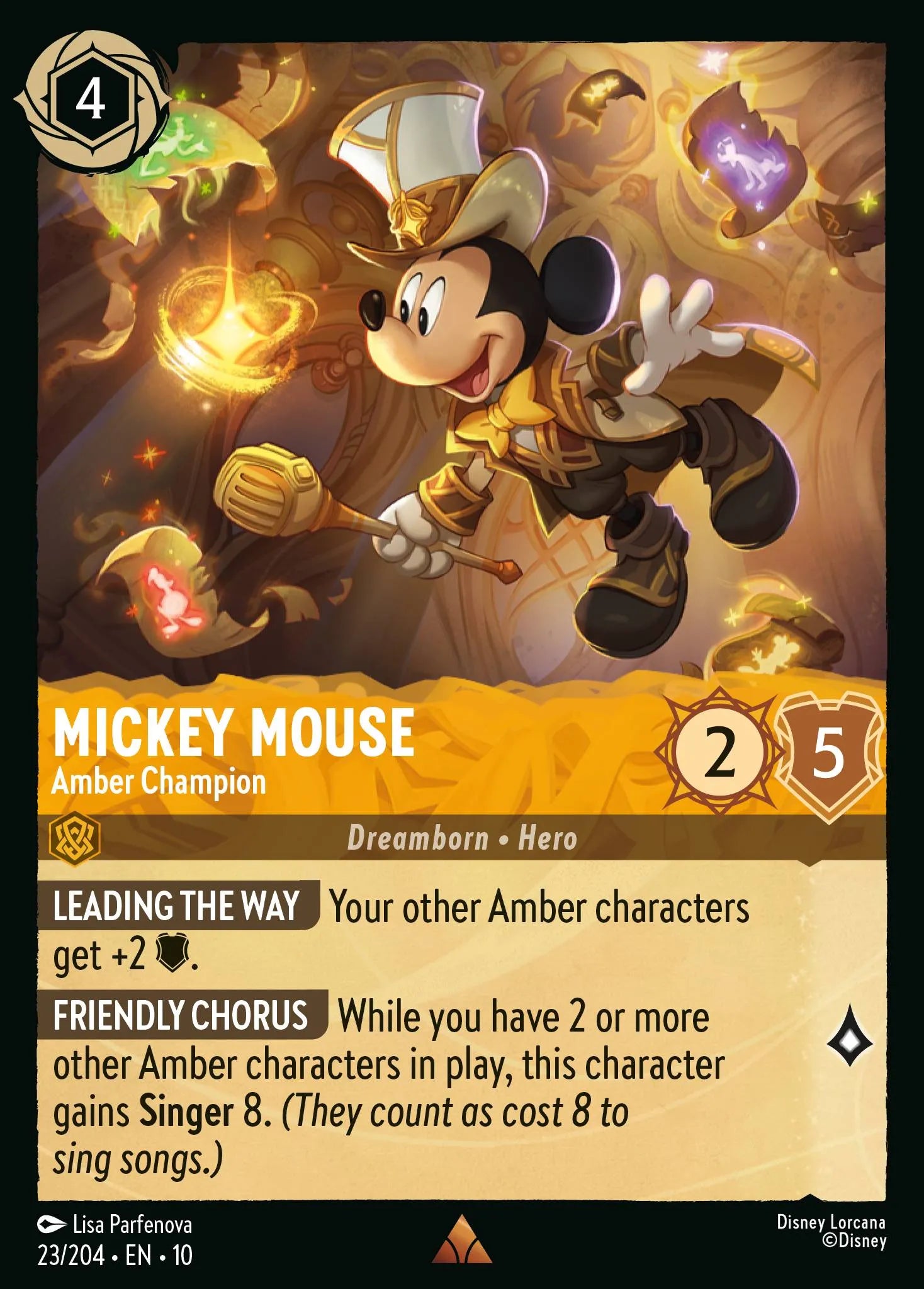 Mickey Mouse - Amber Champion | Whispers in the Well #23 (Near Mint) | Disney Lorcana Single Australia (Near Mint)
