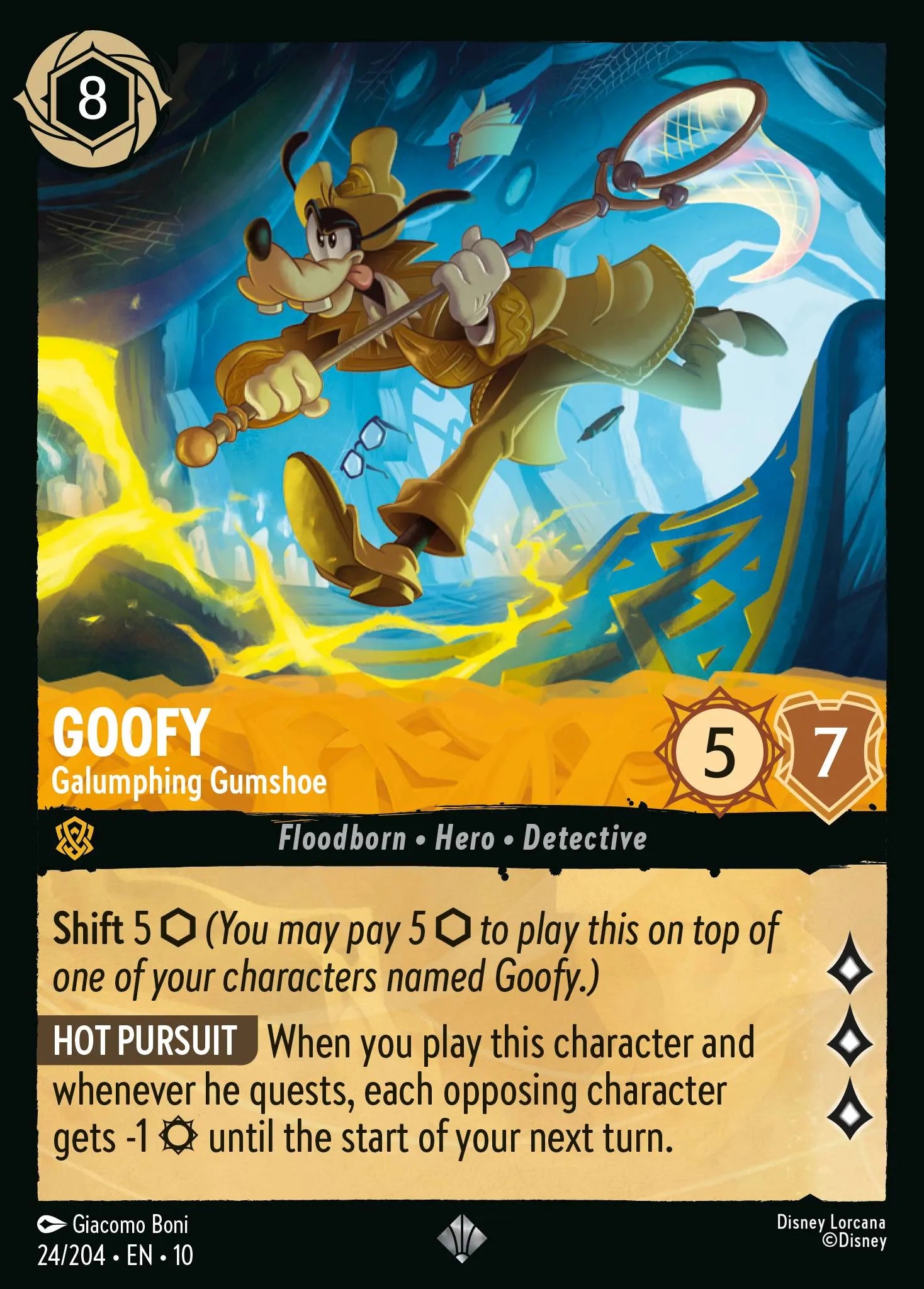 Goofy - Galumphing Gumshoe | Whispers in the Well #24 (Near Mint) | Disney Lorcana Single Australia (Near Mint)