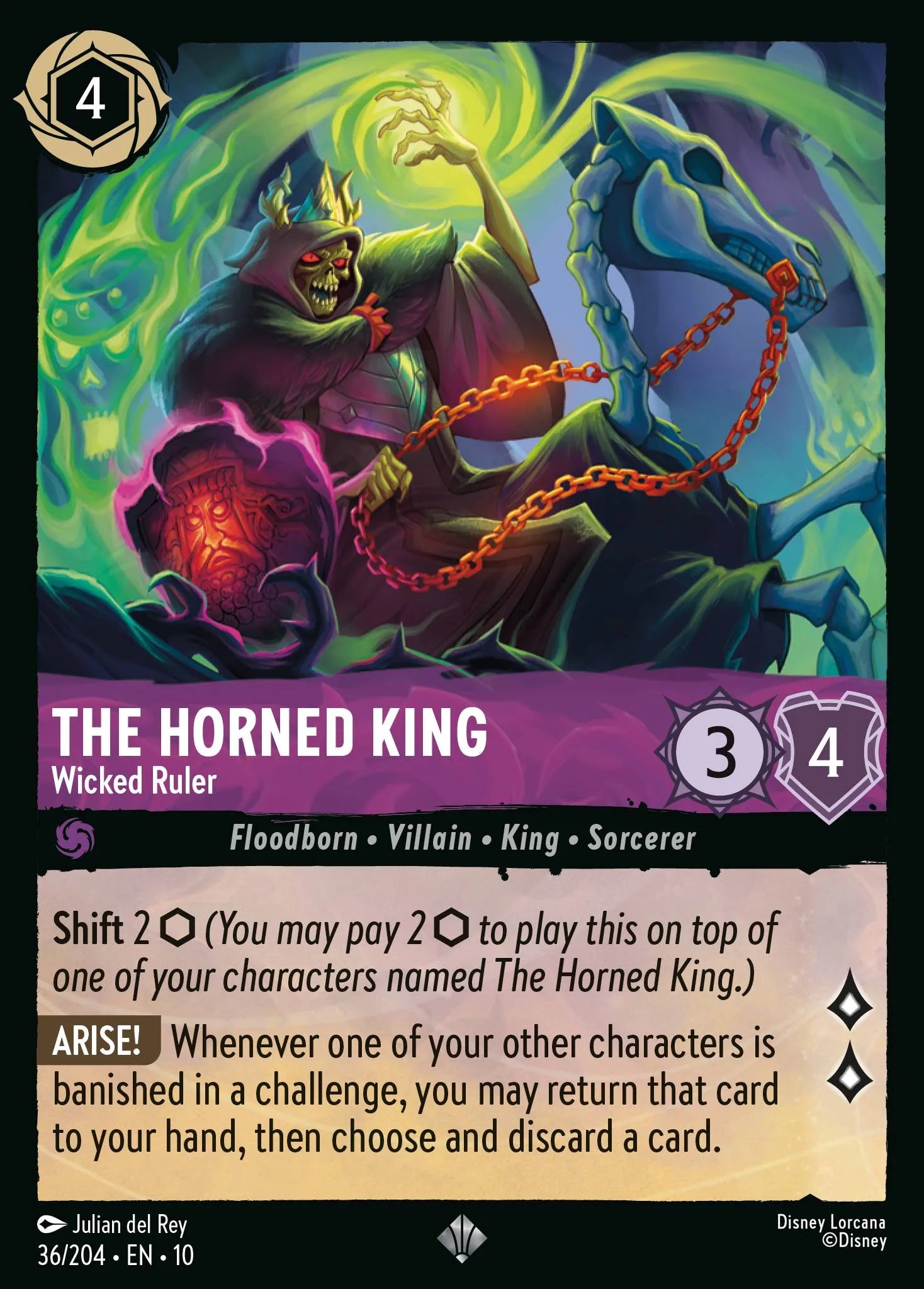 The Horned King - Wicked Ruler | Whispers in the Well #36 (Near Mint) | Disney Lorcana Single Australia (Near Mint)
