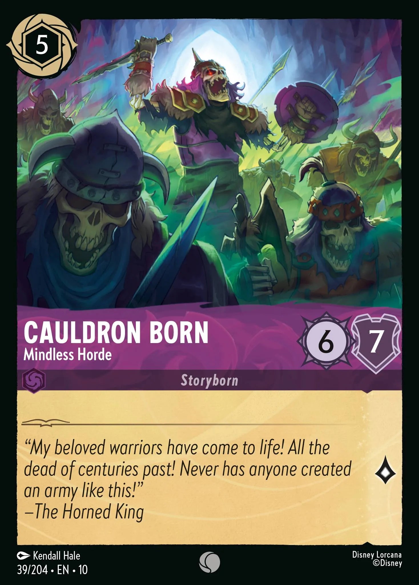 Cauldron Born - Mindless Horde | Whispers in the Well #39 (Near Mint) | Disney Lorcana Single Australia (Near Mint)