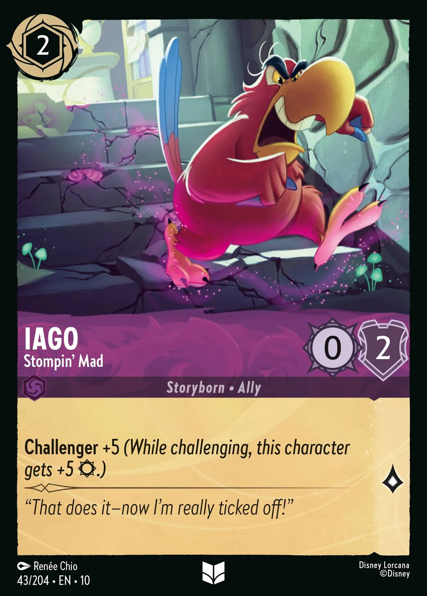 Iago - Stompin' Mad | Whispers in the Well #43 (Near Mint Foil) | Disney Lorcana Single Australia (Near Mint)