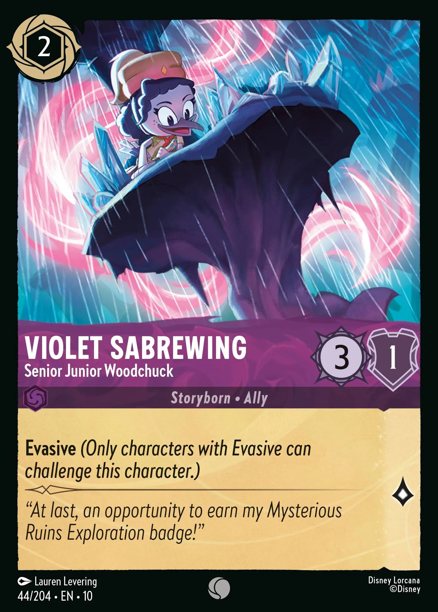 Violet Sabrewing - Senior Junior Woodchuck | Whispers in the Well #44 (Near Mint Foil) | Disney Lorcana Single Australia (Near Mint)