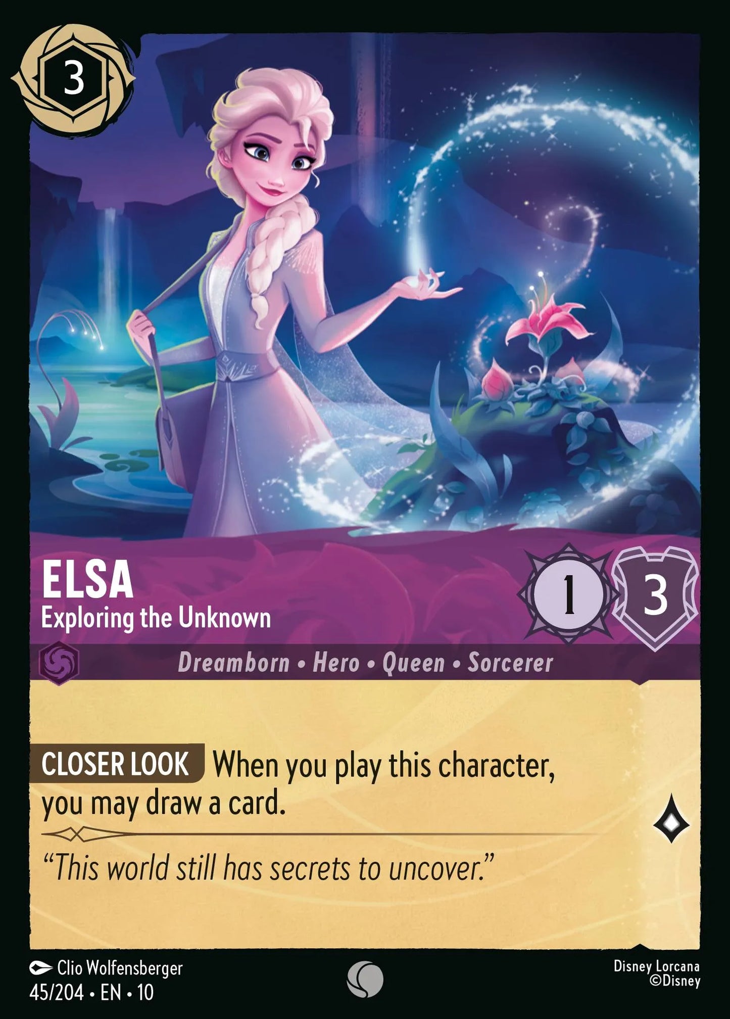 Elsa - Exploring the Unknown | Whispers in the Well #45 (Near Mint Foil) | Disney Lorcana Single Australia (Near Mint)