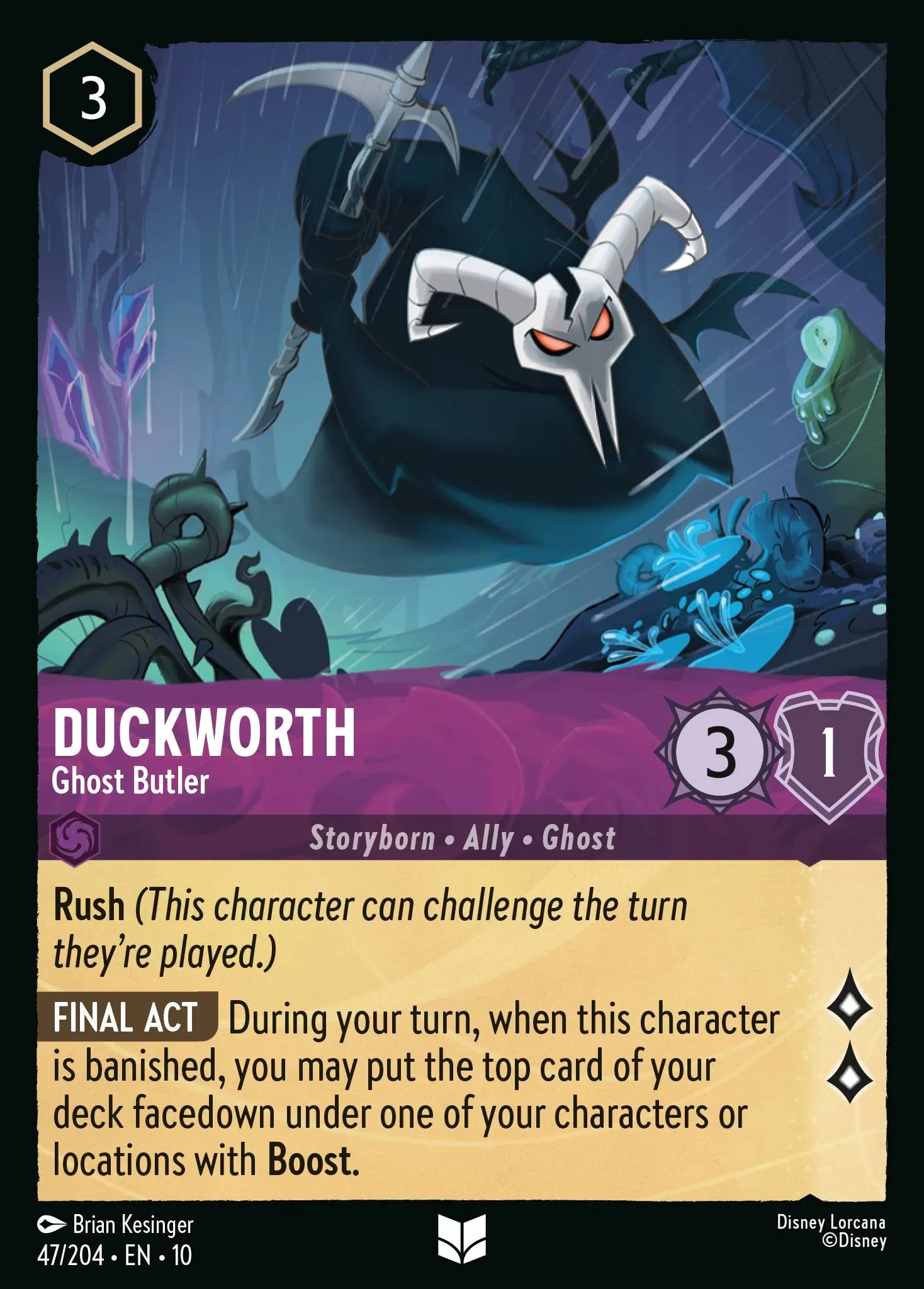 Duckworth - Ghost Butler | Whispers in the Well #47 (Near Mint Foil) | Disney Lorcana Single Australia (Near Mint)