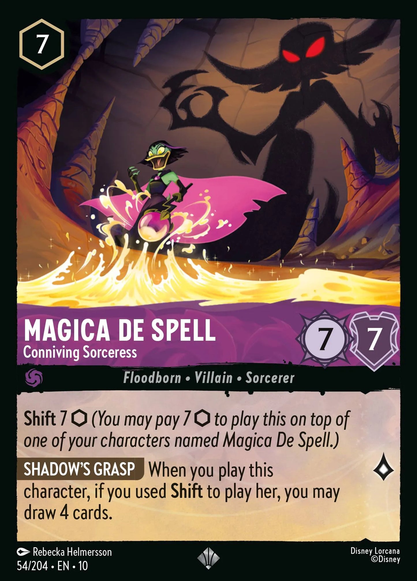 Magica De Spell - Conniving Sorceress | Whispers in the Well #54 (Near Mint) | Disney Lorcana Single Australia (Near Mint)