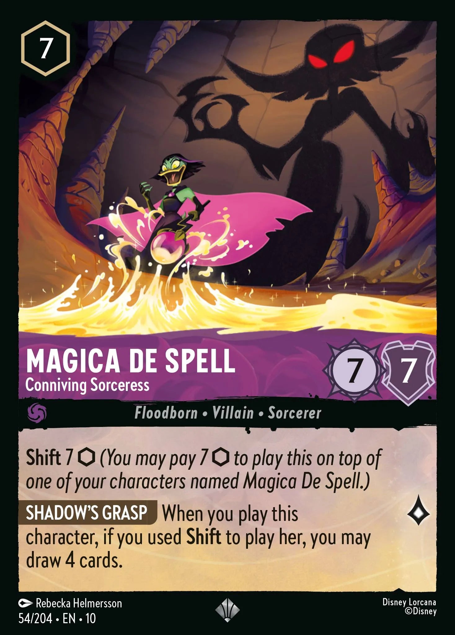 Magica De Spell - Conniving Sorceress | Whispers in the Well #54 (Near Mint) | Disney Lorcana Single Australia (Near Mint)