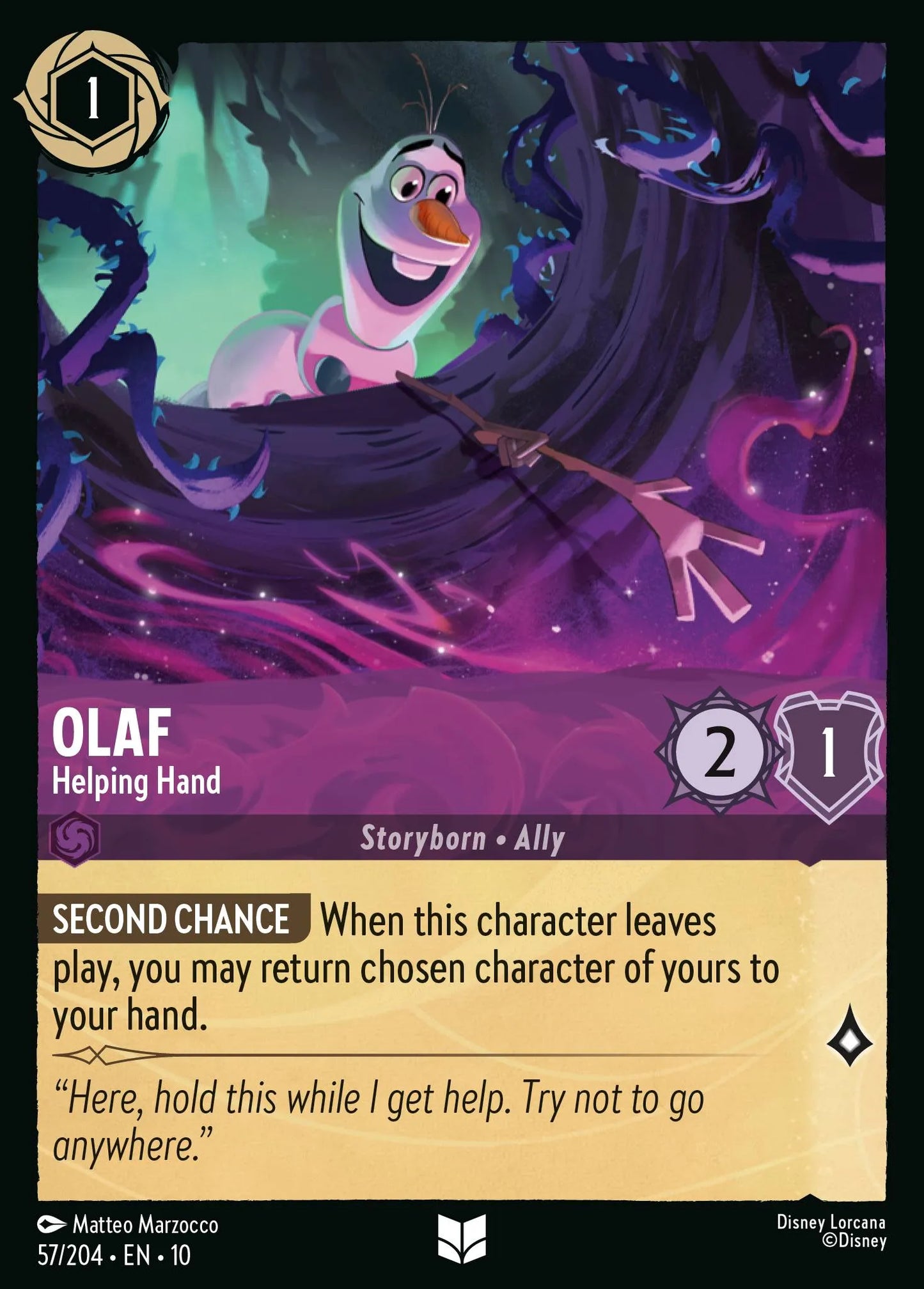 Olaf - Helping Hand | Whispers in the Well #57 (Near Mint) | Disney Lorcana Single Australia (Near Mint)