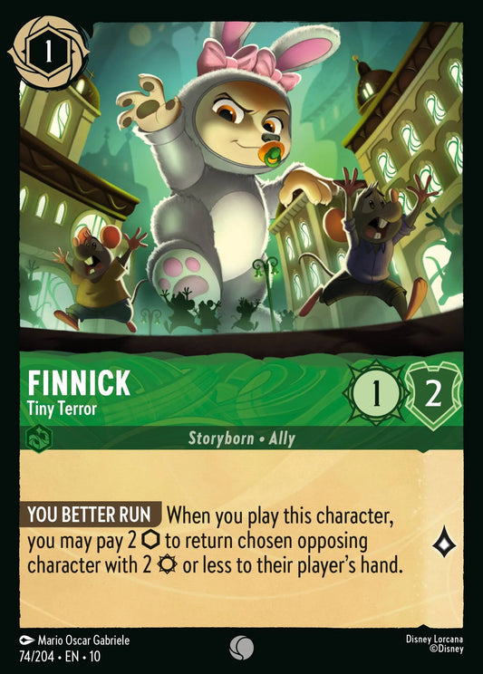 Finnick - Tiny Terror | Whispers in the Well #74 (Near Mint Foil) | Disney Lorcana Single Australia (Near Mint)
