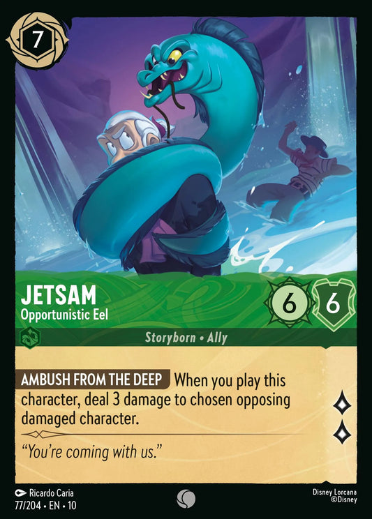Jetsam - Opportunistic Eel | Whispers in the Well #77 (Near Mint Foil) | Disney Lorcana Single Australia (Near Mint)