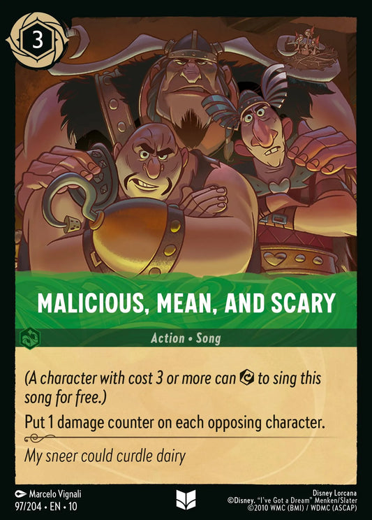 Malicious, Mean, and Scary | Whispers in the Well #97 (Near Mint Foil) | Disney Lorcana Single Australia (Near Mint)