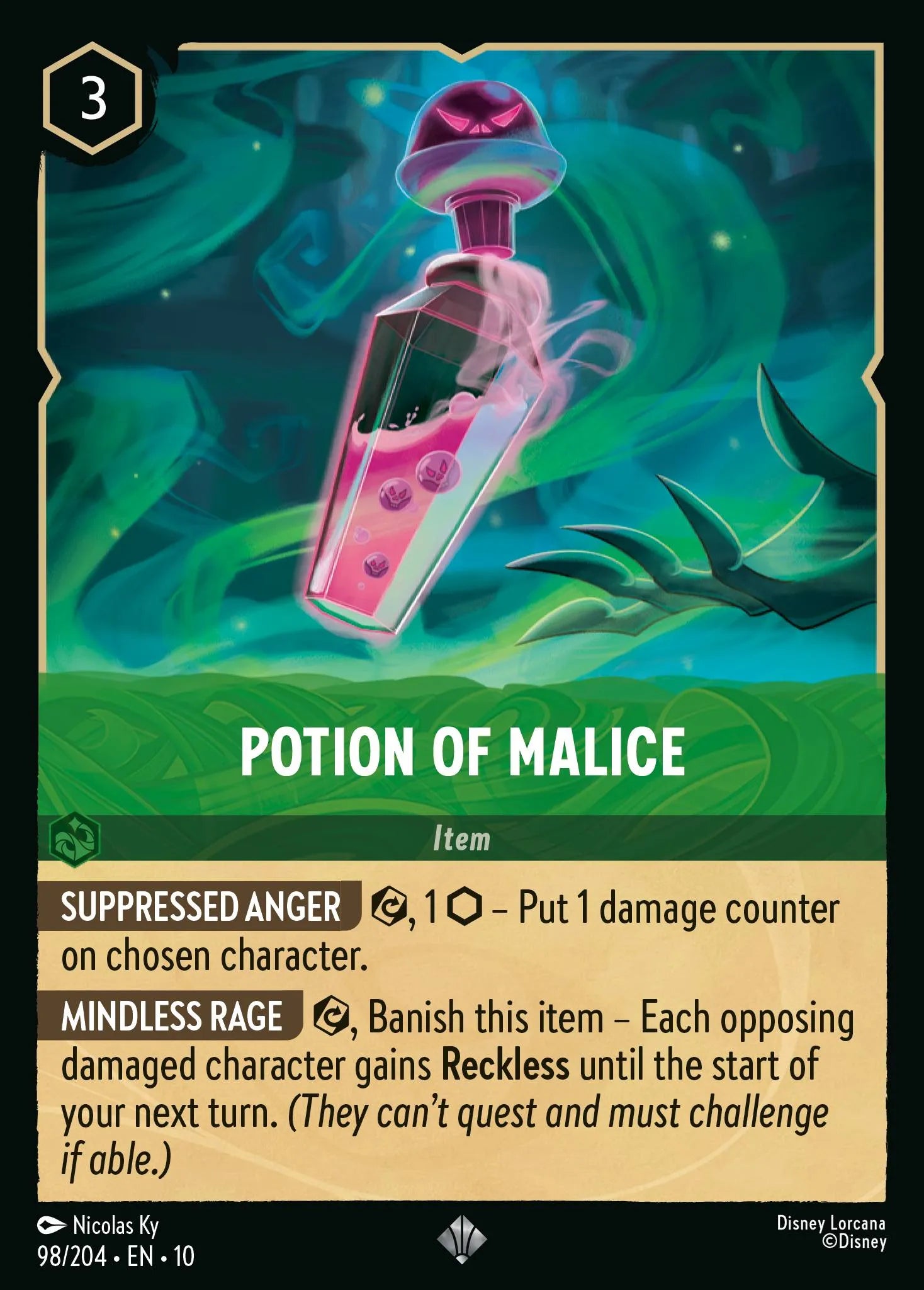 Potion of Malice | Whispers in the Well #98 (Near Mint Foil) | Disney Lorcana Single Australia (Near Mint)