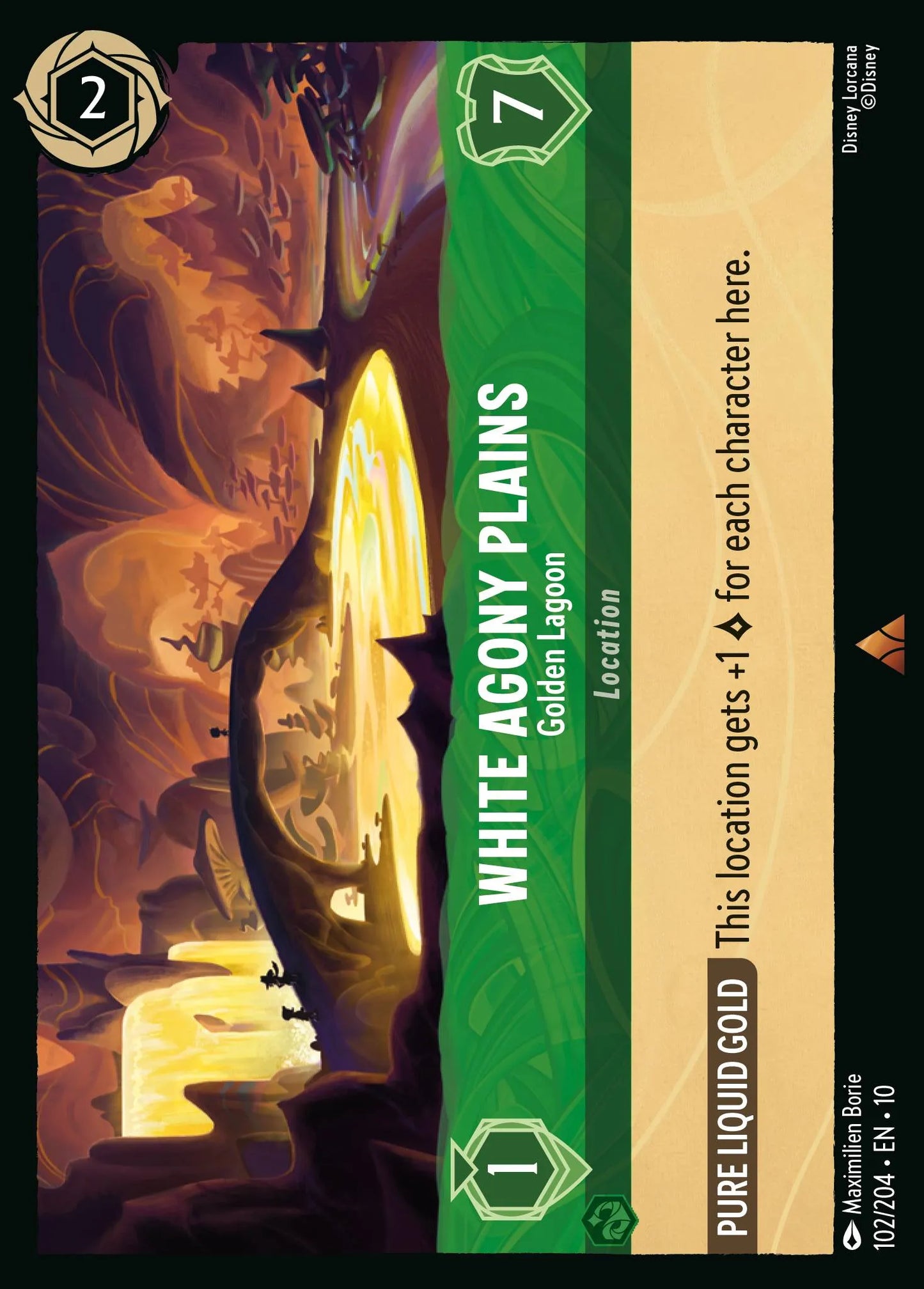 White Agony Plains - Golden Lagoon | Whispers in the Well #102 (Near Mint Foil) | Disney Lorcana Single Australia (Near Mint)