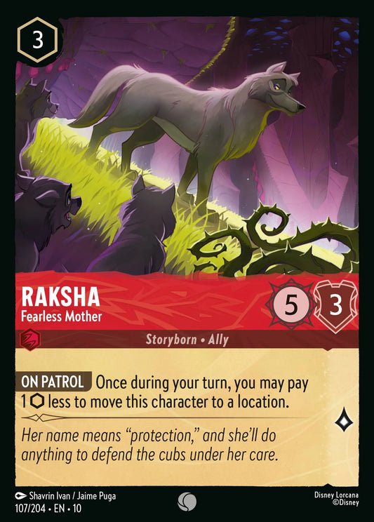 Raksha - Fearless Mother | Whispers in the Well #107 (Near Mint) | Disney Lorcana Single Australia (Near Mint)