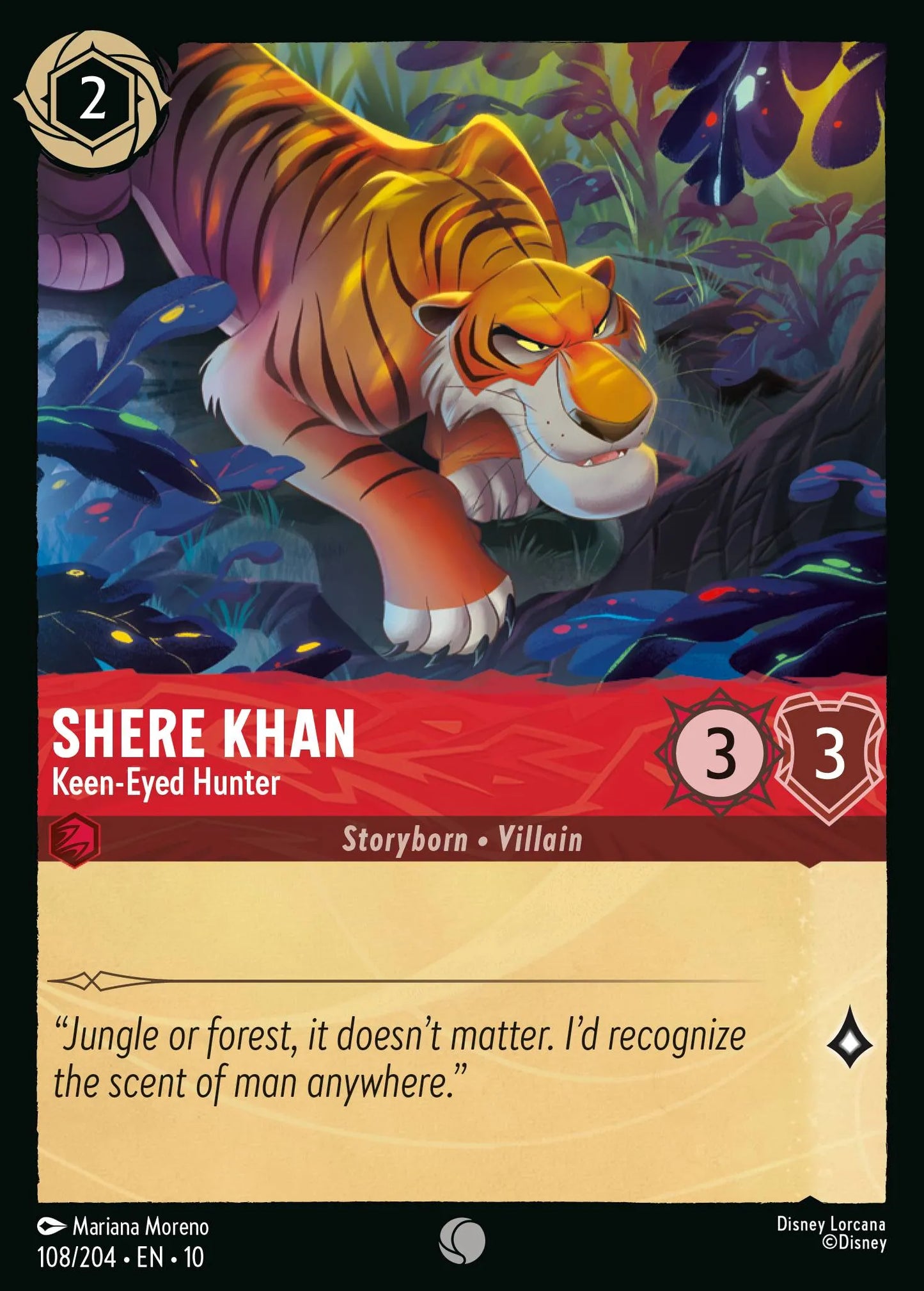 Shere Khan - Keen-Eyed Hunter | Whispers in the Well #108 (Near Mint) | Disney Lorcana Single Australia (Near Mint)