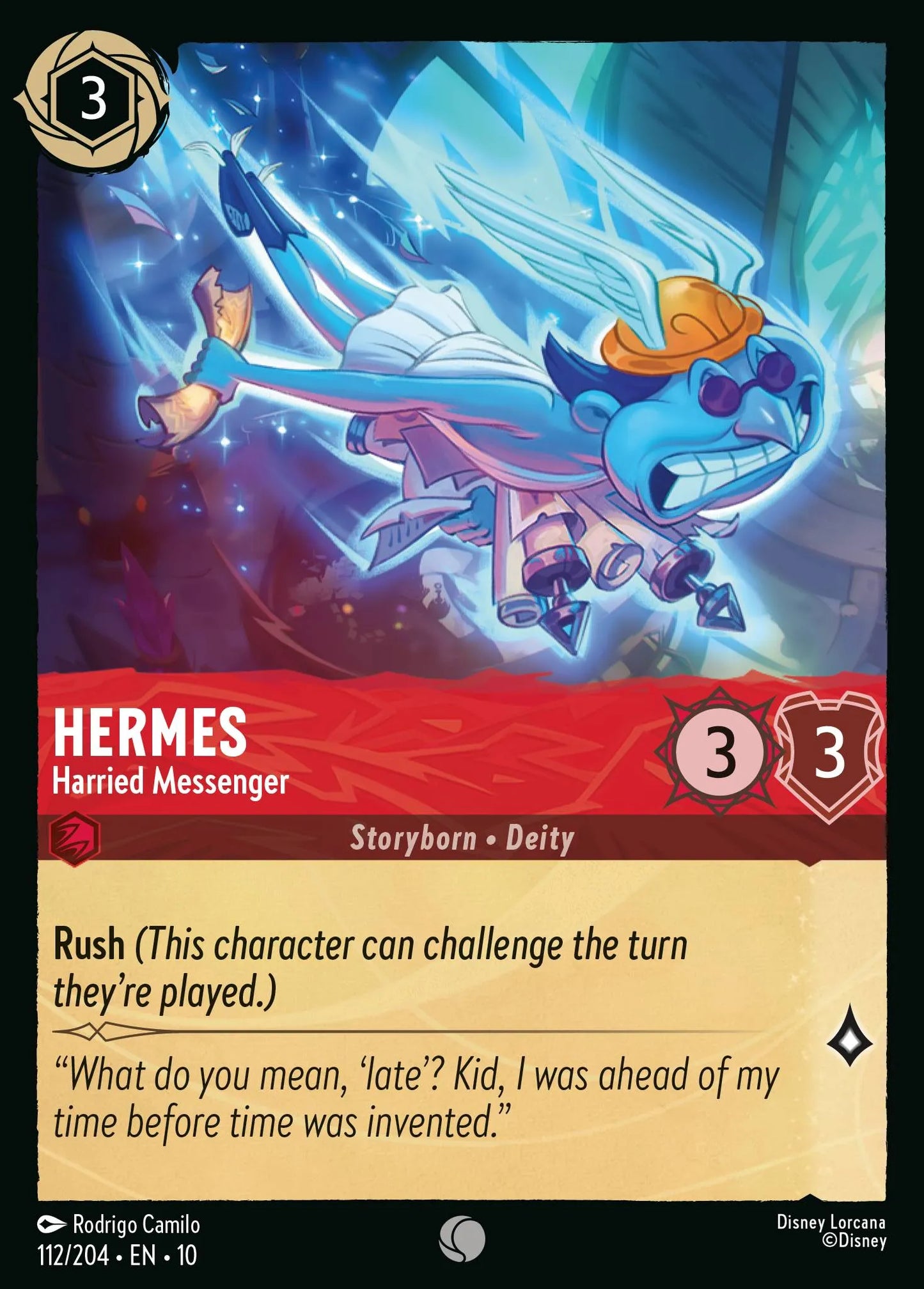 Hermes - Harried Messenger | Whispers in the Well #112 (Near Mint Foil) | Disney Lorcana Single Australia (Near Mint)
