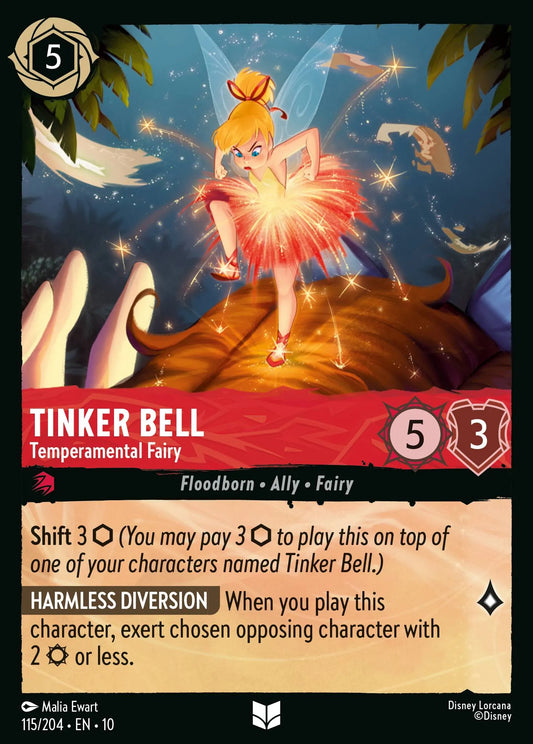 Tinker Bell - Temperamental Fairy | Whispers in the Well #115 (Near Mint Foil) | Disney Lorcana Single Australia (Near Mint)