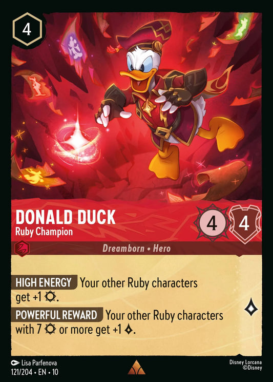 Donald Duck - Ruby Champion | Whispers in the Well #121 (Near Mint) | Disney Lorcana Single Australia (Near Mint)