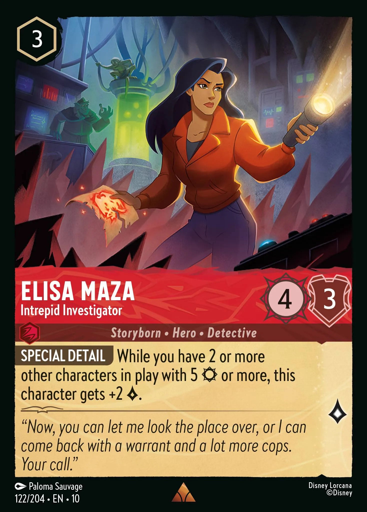 Elisa Maza - Intrepid Investigator | Whispers in the Well #122 (Near Mint Foil) | Disney Lorcana Single Australia (Near Mint)