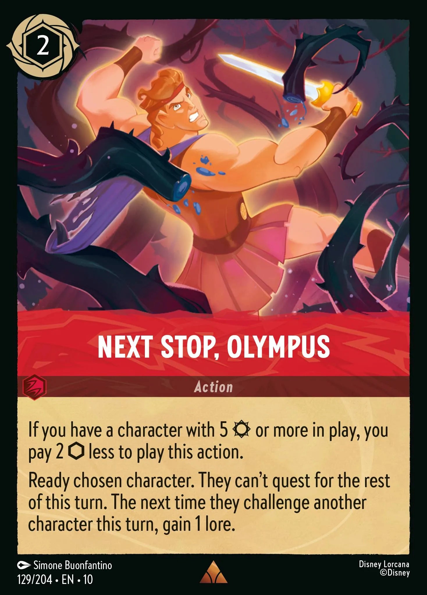 Next Stop, Olympus | Whispers in the Well #129 (Near Mint Foil) | Disney Lorcana Single Australia (Near Mint)