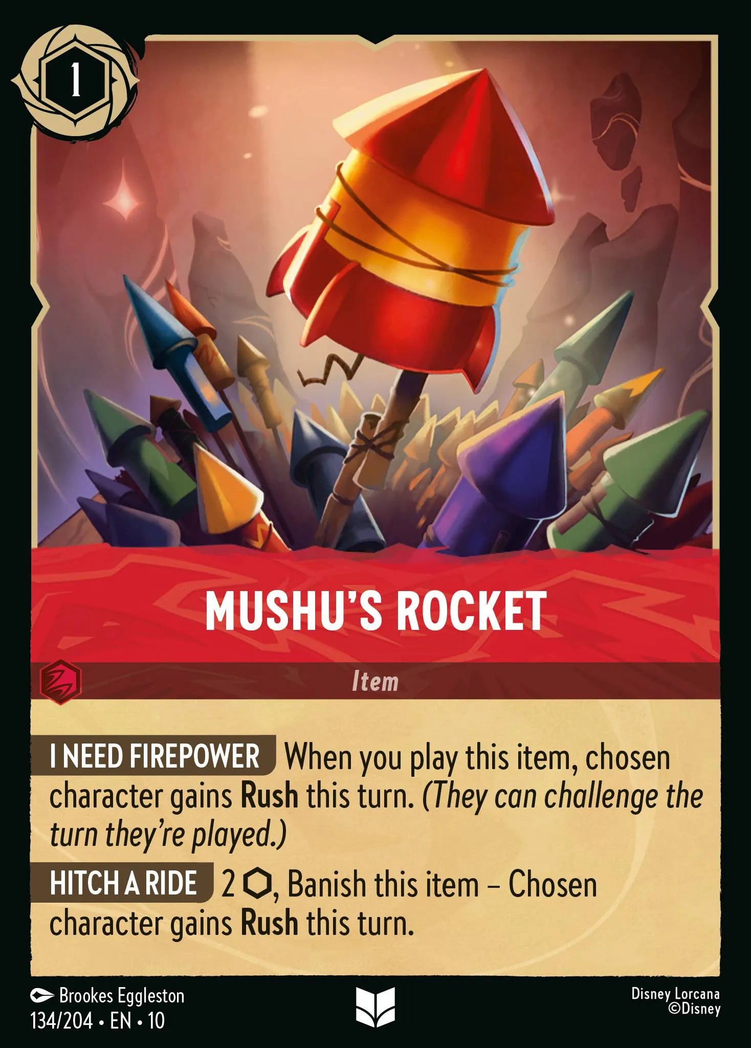 Mushu's Rocket | Whispers in the Well #134 (Near Mint) | Disney Lorcana Single Australia (Near Mint)