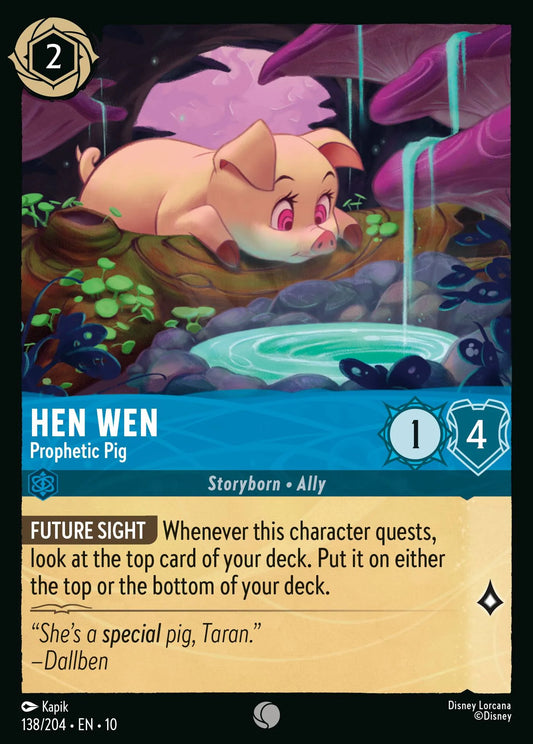 Hen Wen - Prophetic Pig | Whispers in the Well #138 (Near Mint) | Disney Lorcana Single Australia (Near Mint)