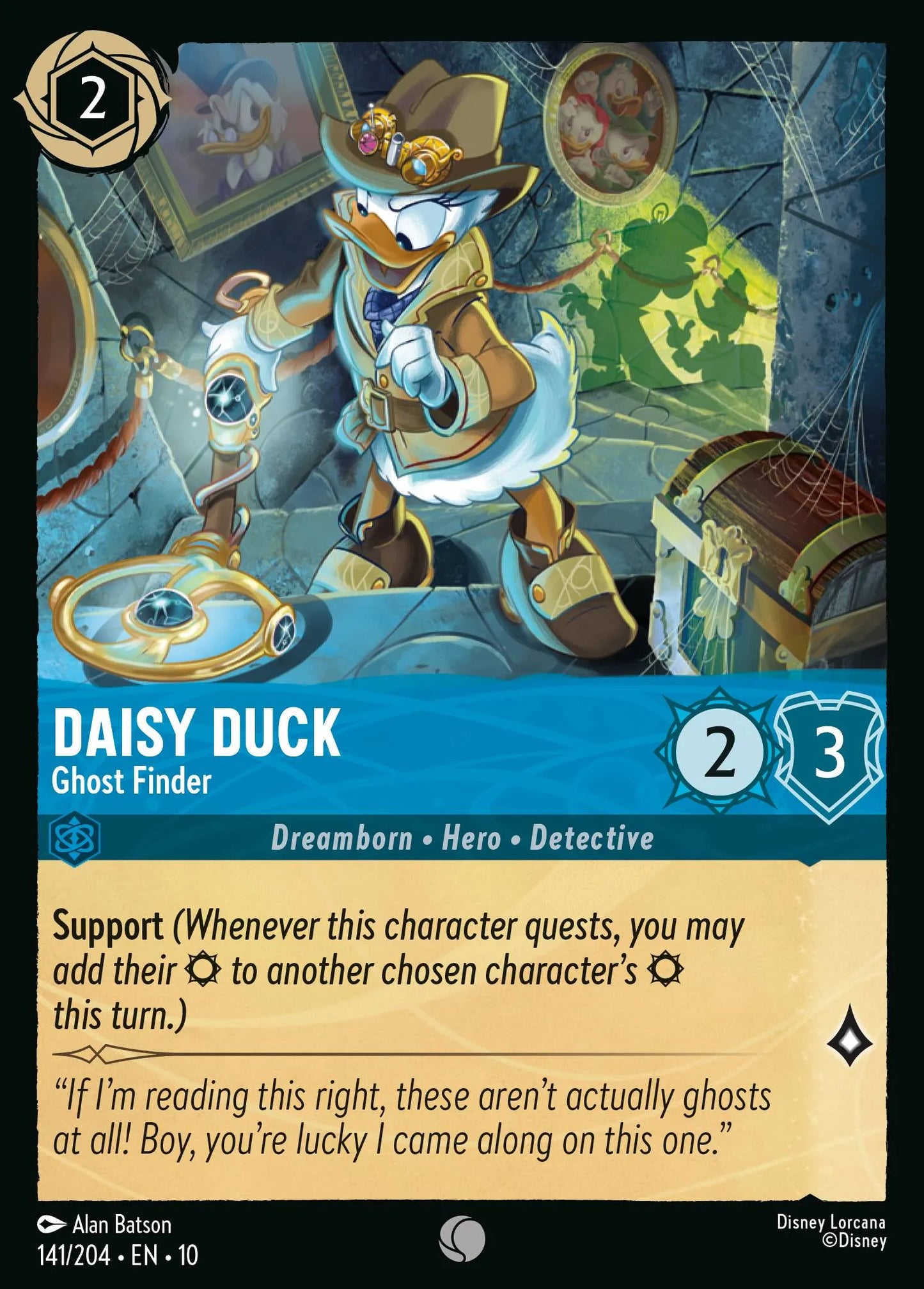 Daisy Duck - Ghost Finder | Whispers in the Well #141 (Near Mint Foil) | Disney Lorcana Single Australia (Near Mint)