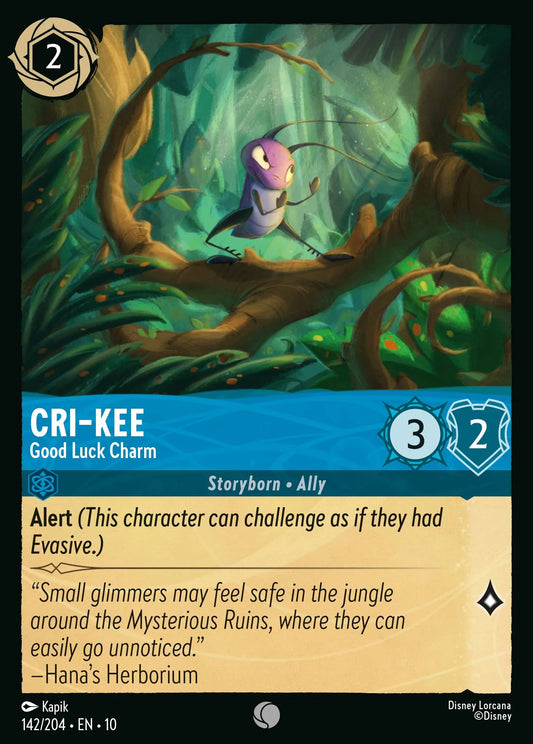 Cri-Kee - Good Luck Charm | Whispers in the Well #142 (Near Mint) | Disney Lorcana Single Australia (Near Mint)