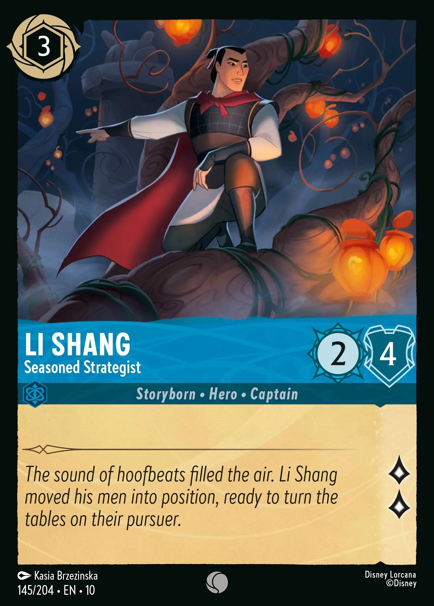 Li Shang - Seasoned Strategist | Whispers in the Well #145 (Near Mint) | Disney Lorcana Single Australia (Near Mint)
