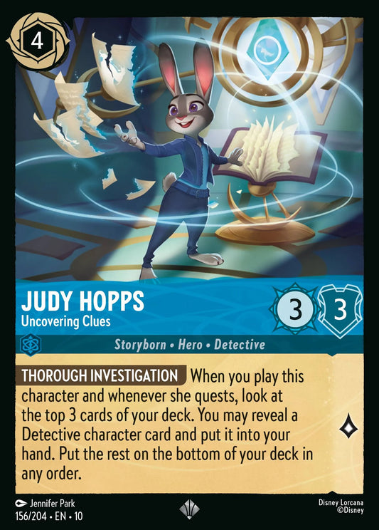 Judy Hopps - Uncovering Clues | Whispers in the Well #156 (Near Mint Foil) | Disney Lorcana Single Australia (Near Mint)