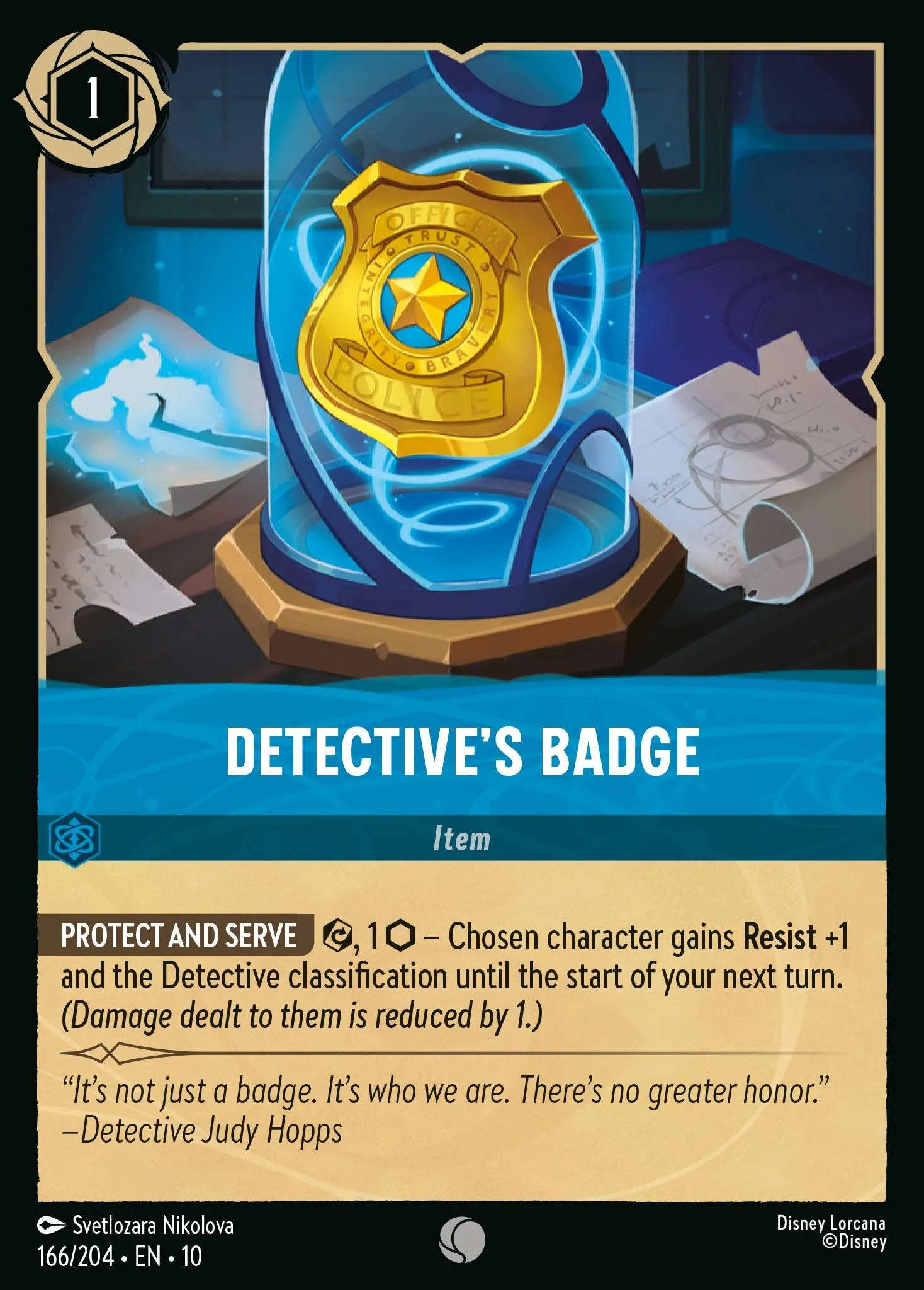 Detective's Badge | Whispers in the Well #166 (Near Mint) | Disney Lorcana Single Australia (Near Mint)