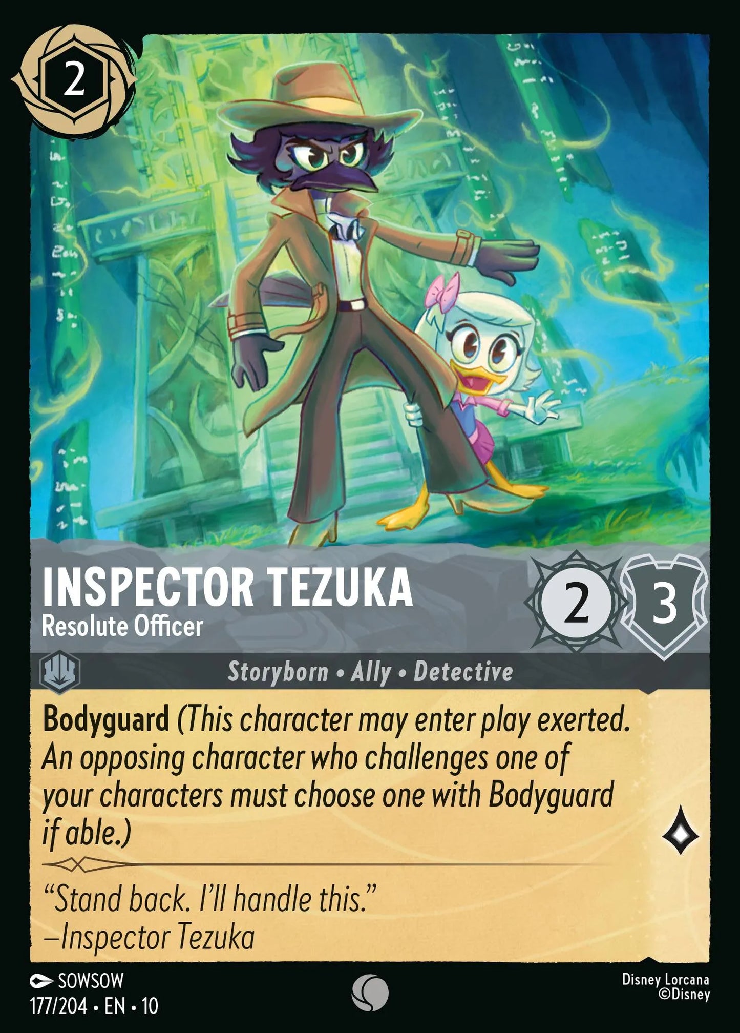 Inspector Tezuka - Resolute Officer | Whispers in the Well #177 (Near Mint Foil) | Disney Lorcana Single Australia (Near Mint)