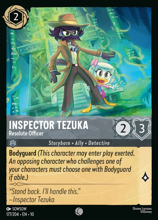 Inspector Tezuka - Resolute Officer | Whispers in the Well #177 (Near Mint Foil) | Disney Lorcana Single Australia (Near Mint)